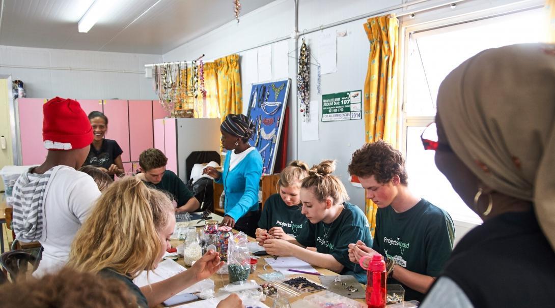 International Development Project interns assist local women with their small business. Projects Abroad interns gain International Development work experience assisting local business women.